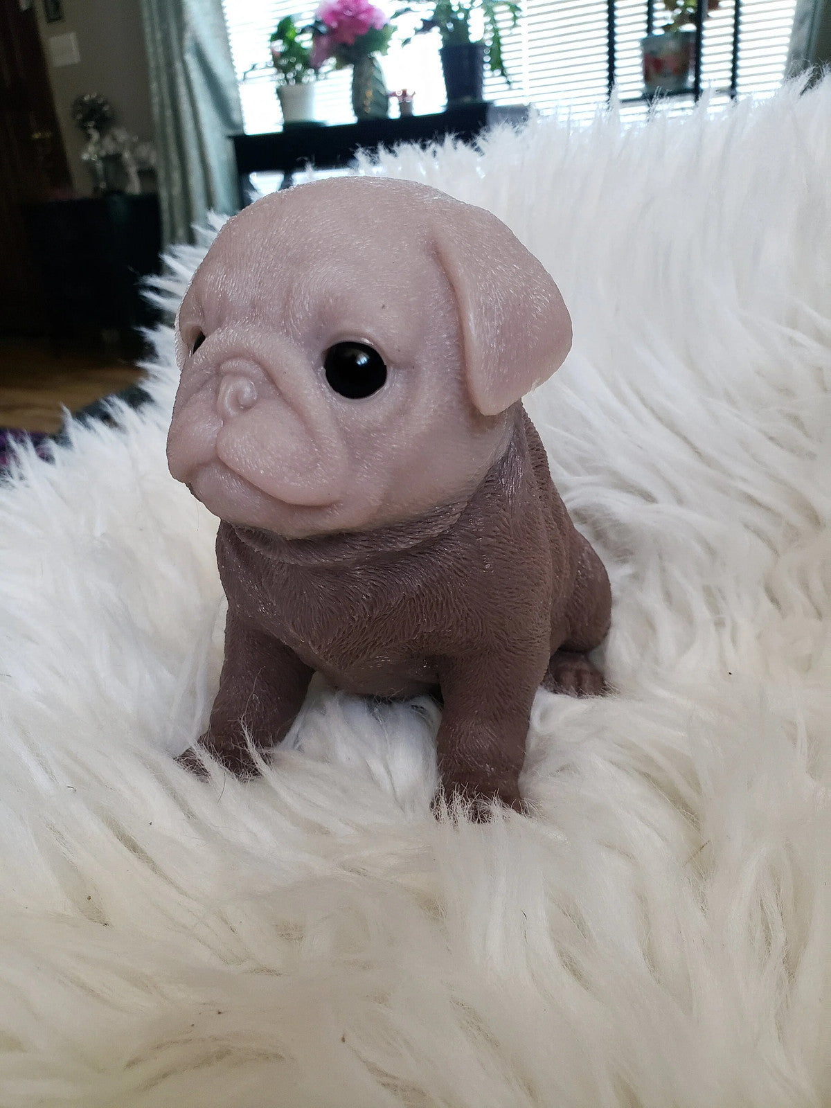 10" inches Full Body Silicone Pug puppy dog open eyes cutie you choose color