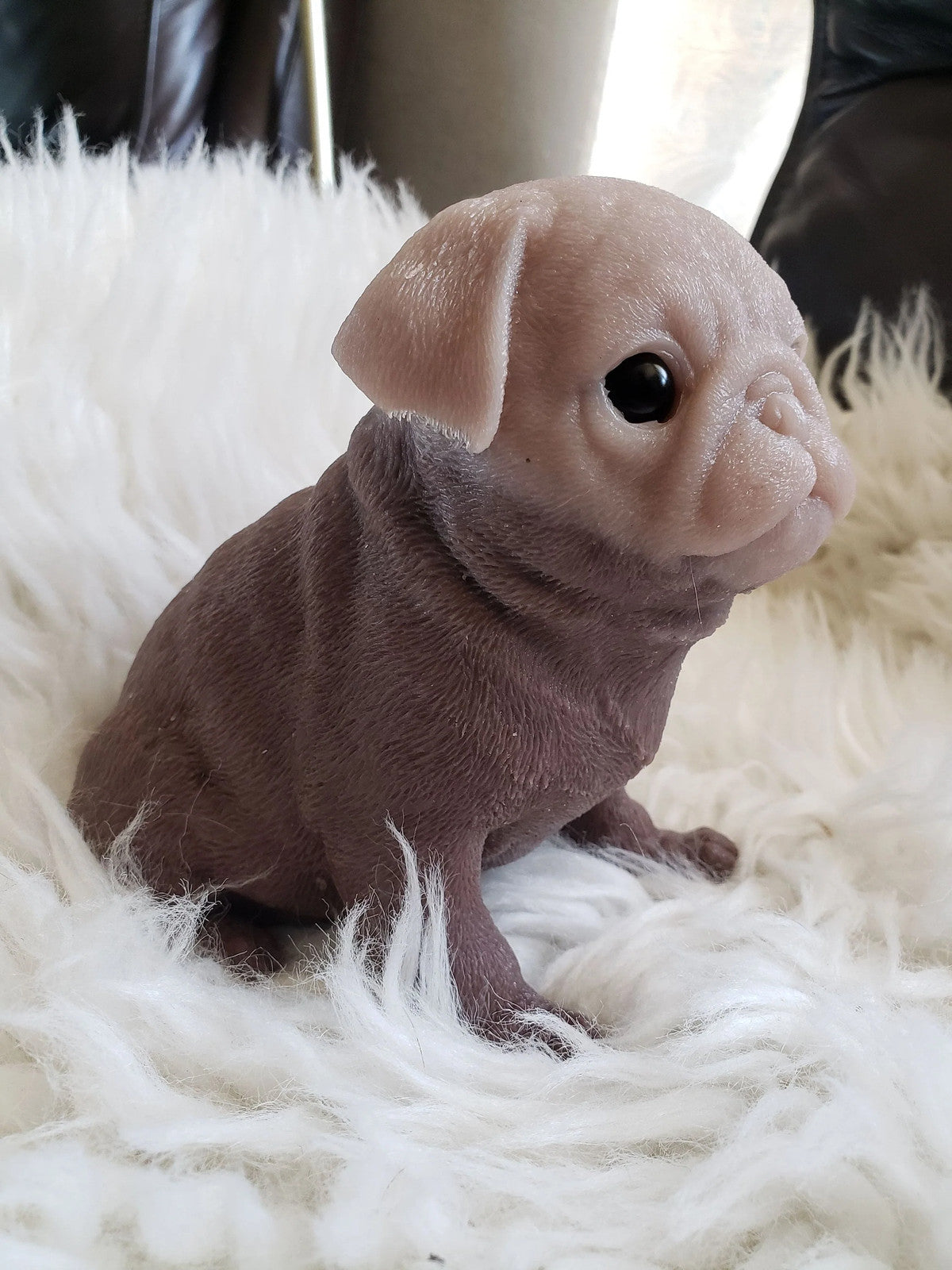 10" inches Full Body Silicone Pug puppy dog open eyes cutie you choose color