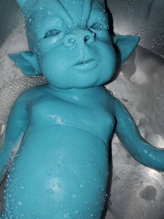 Full body silicone baby dragon blank kit "saphire"