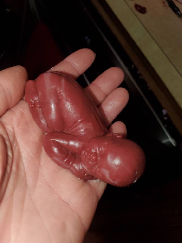 3" silicone sleeping baby curled up you choose skin tone