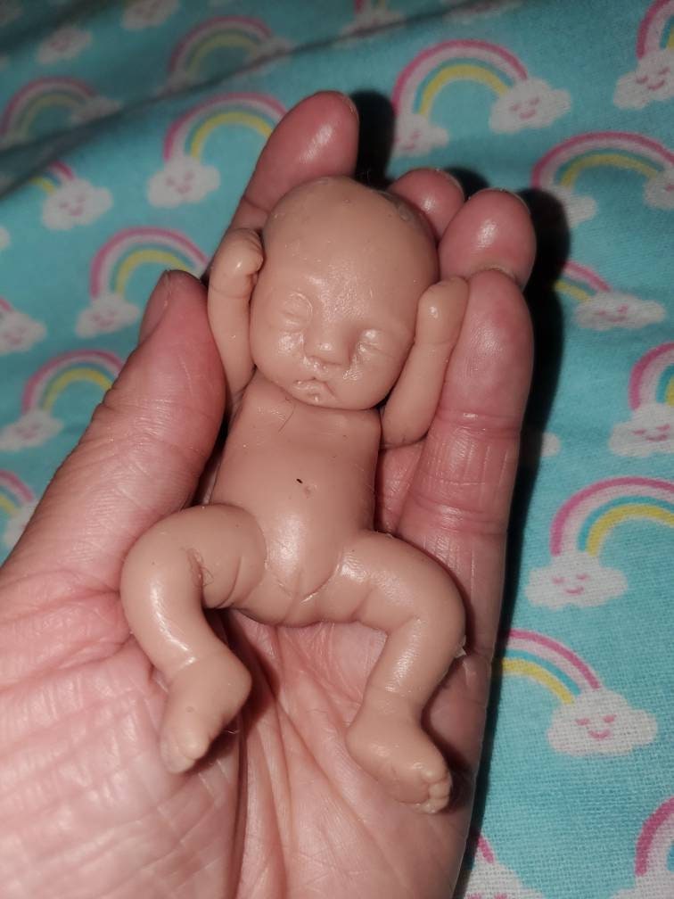 4" full body silicone baby girl blank unpainted