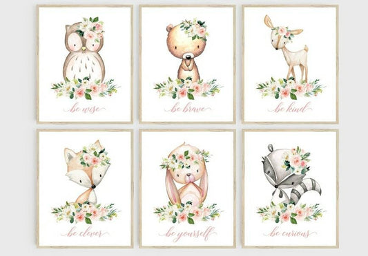 Nursery baby decor picture frame (black frame)