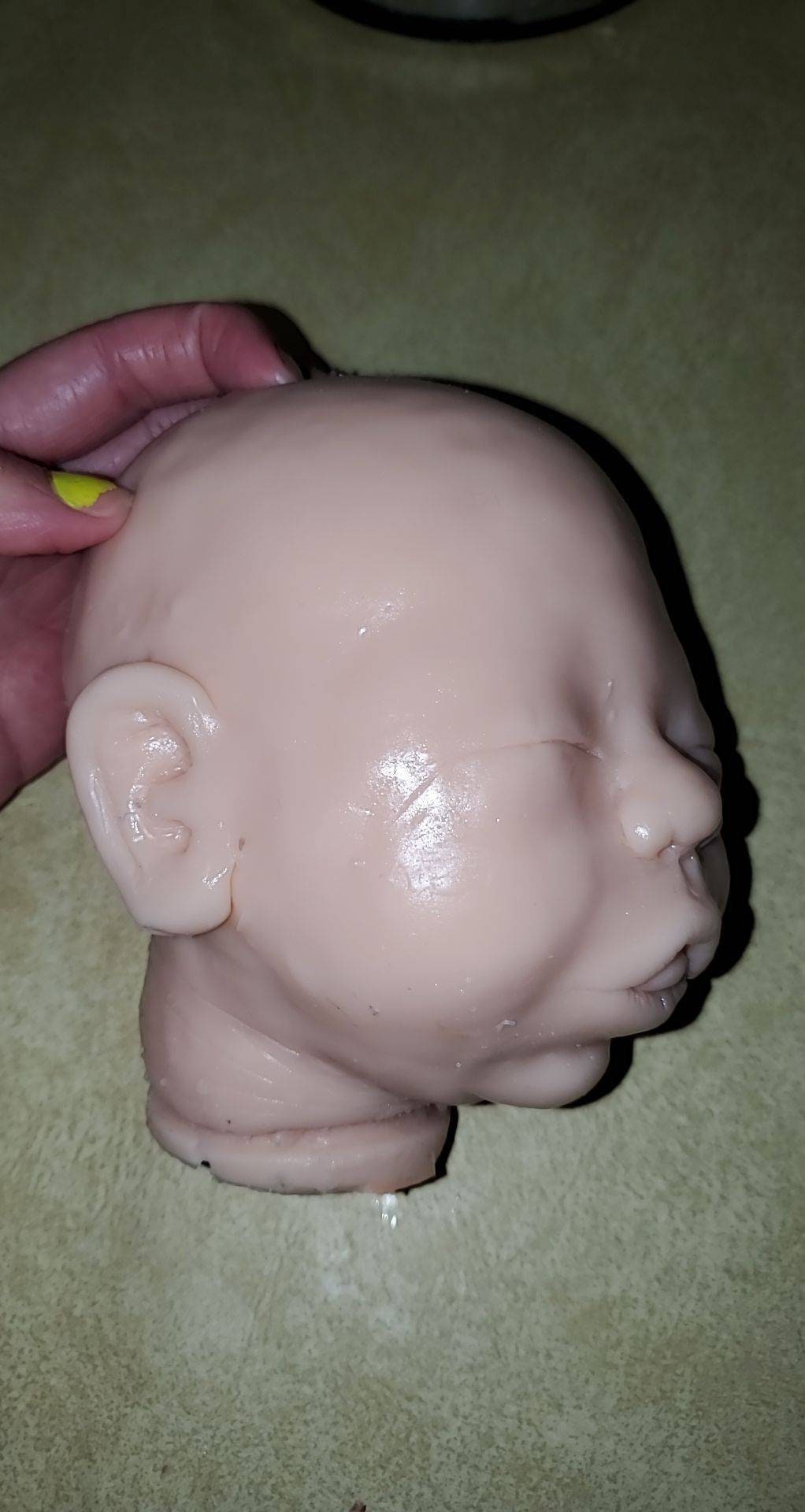 Silicone baby head for cuddle body baby 18" issac