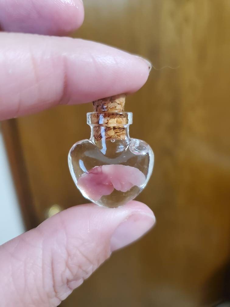 Memorial silicone baby fetus inside heart Keychain