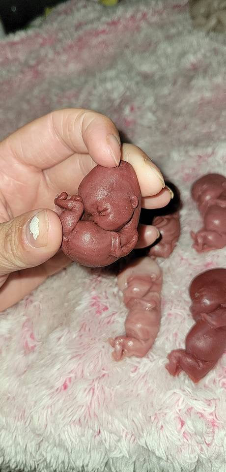 4 memorial fetus silicone babies surprise lot !