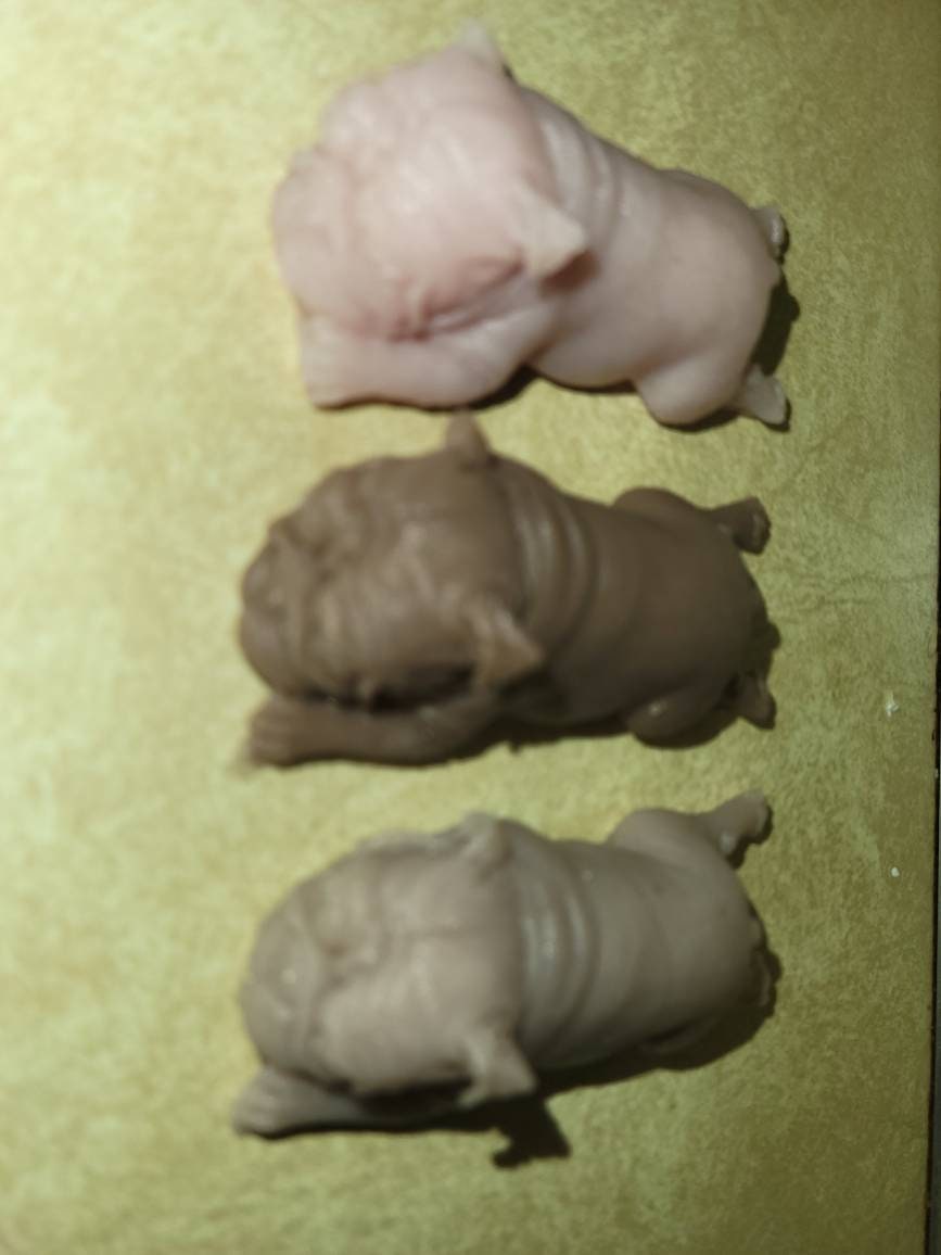Silicone 3" frenchie puppy dog