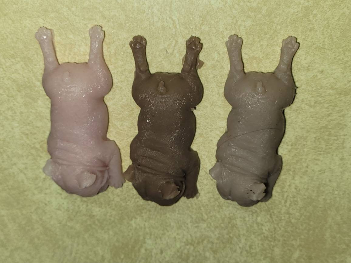 Silicone 3" frenchie puppy dog
