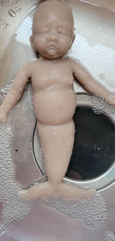 Full Body Silicone Baby mermaid 8"