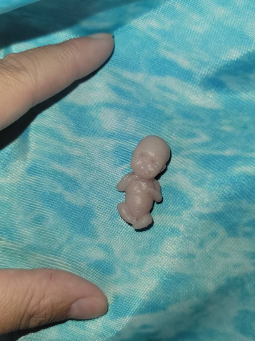 10 week gestational memorial fetus baby silicone keepsake