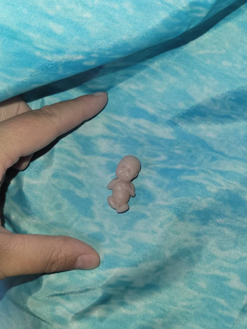 10 week gestational memorial fetus baby silicone keepsake