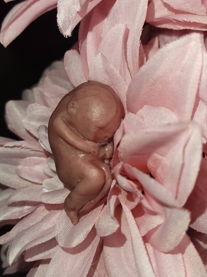 12 week gestational fetus memorial silicone baby
