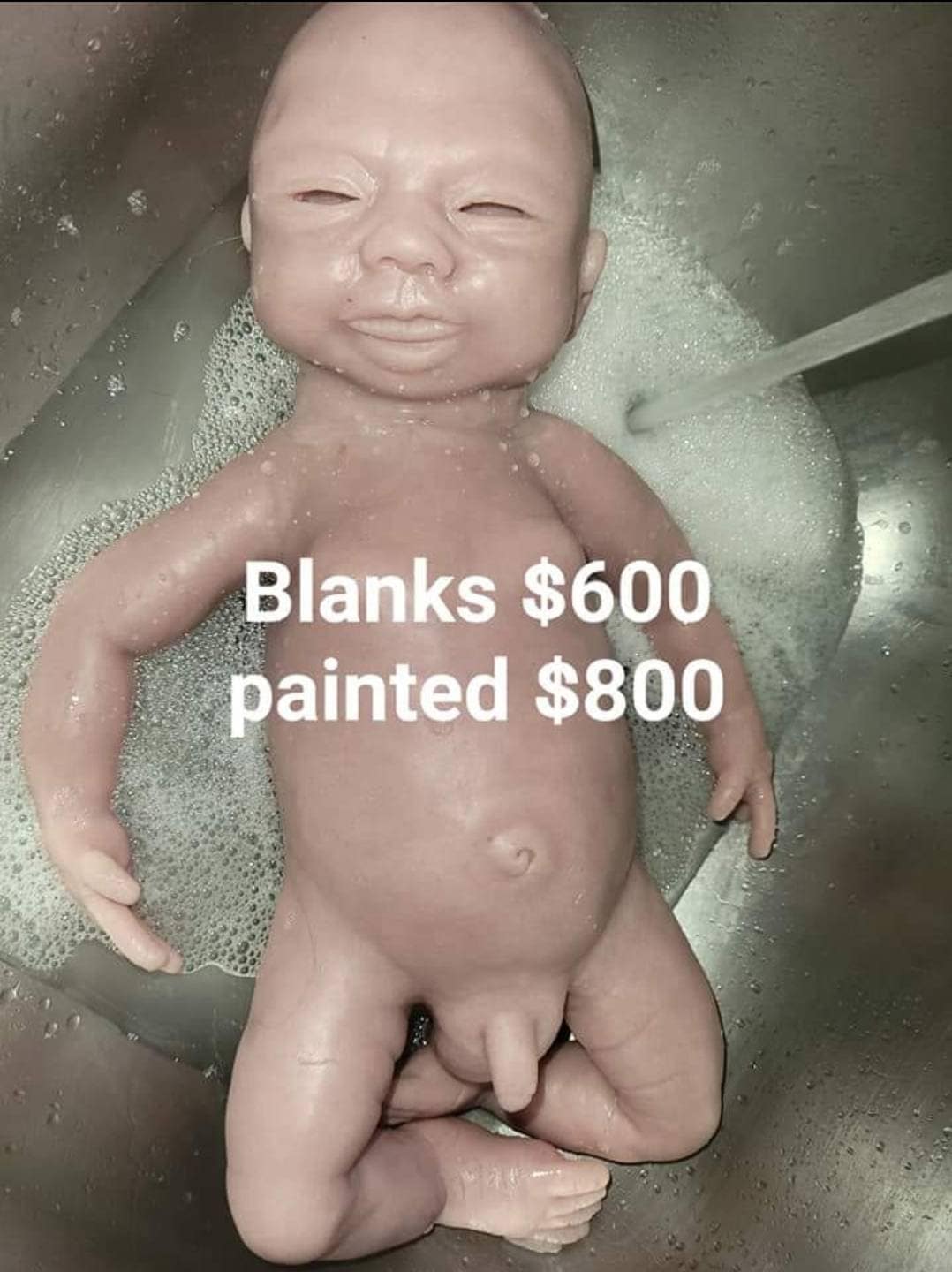 Full Body Silicone Baby Boy Blank or painted