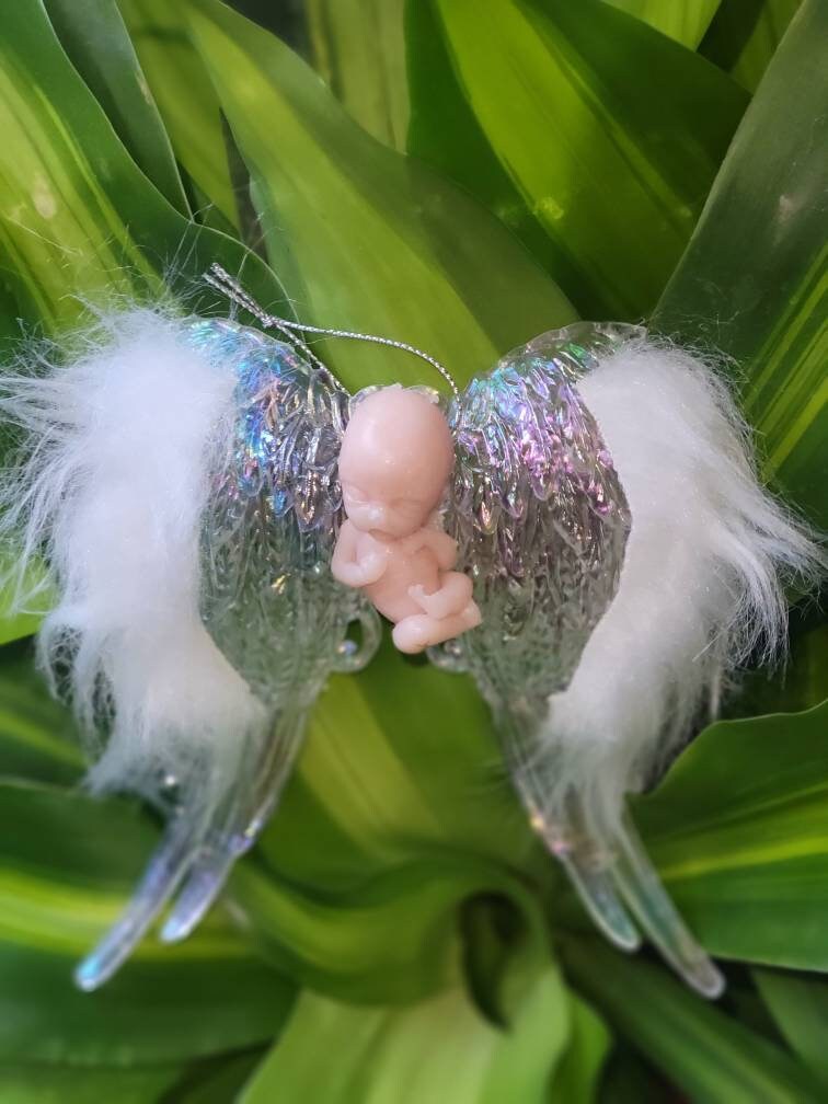12 week gestational fetus memorial baby with wings