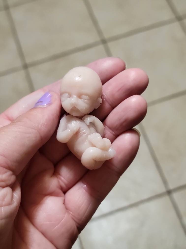 12 week gestational fetus silicone memorial baby keepsake