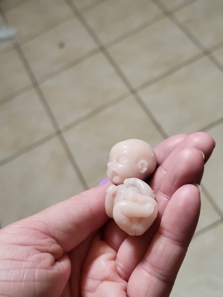 12 week gestational fetus silicone memorial baby keepsake