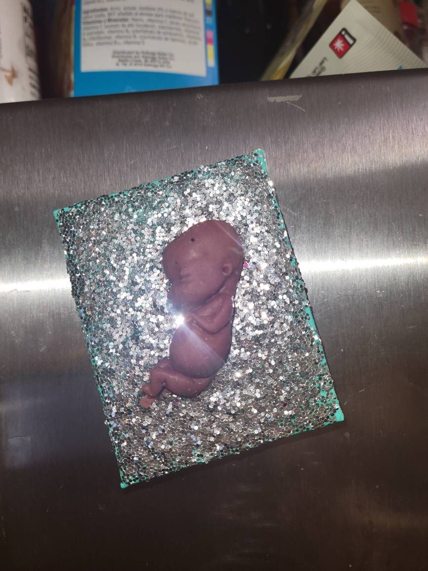 Memorial silicone fetus baby fridge magnet with wings