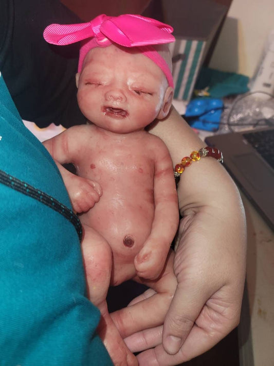 Full body silicone baby girl 13"