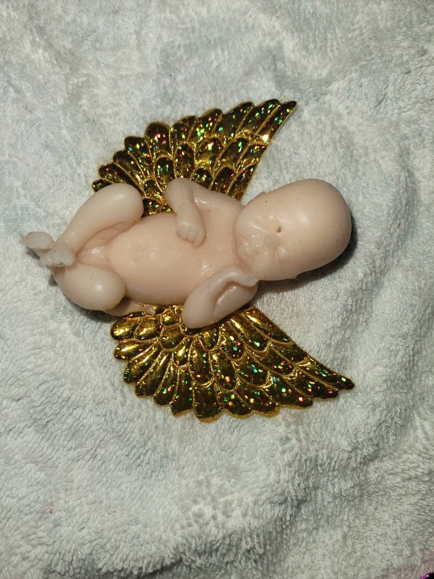 3" silicone baby preemie with wings