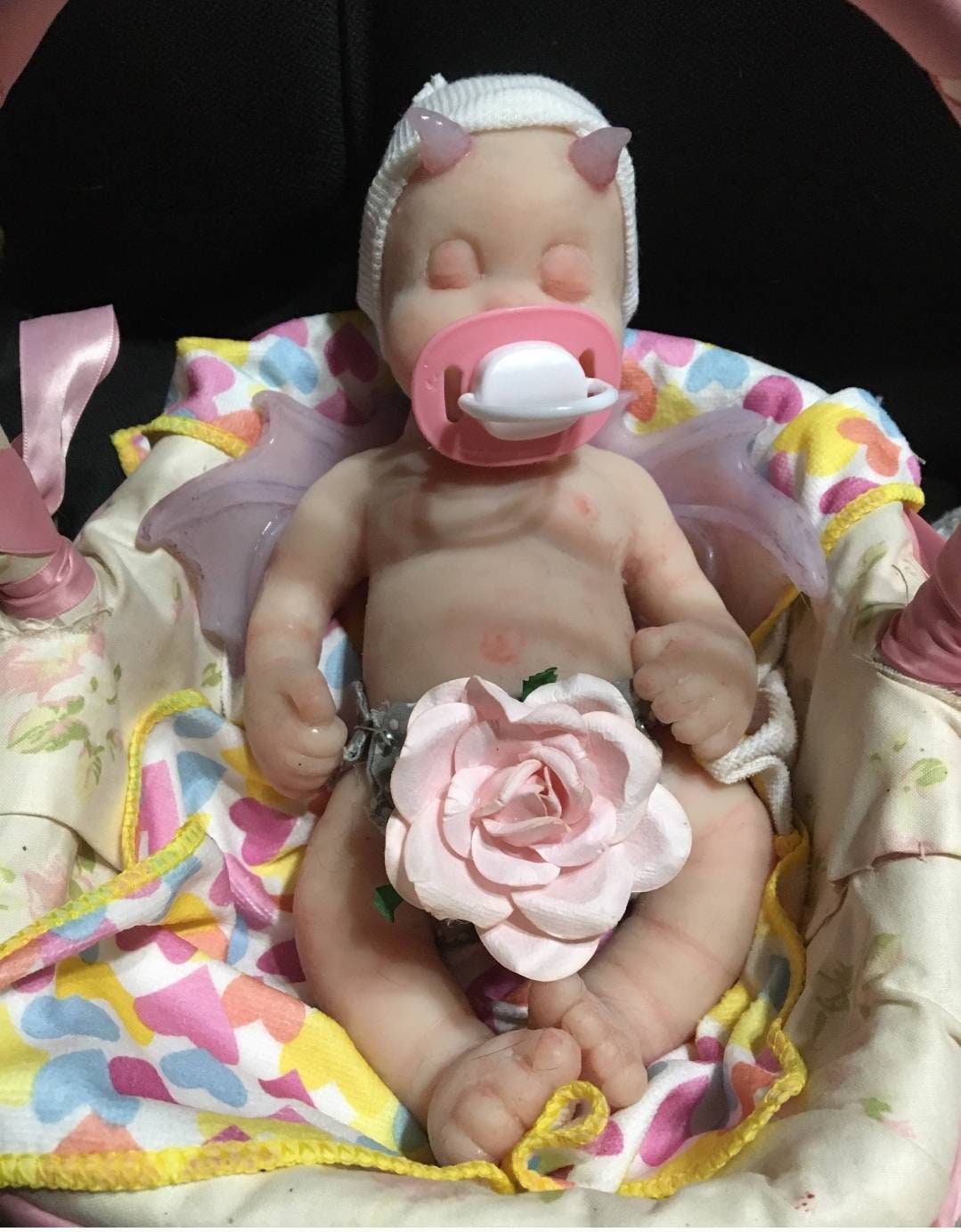 Full body silicone baby changaling 12" preemie cute