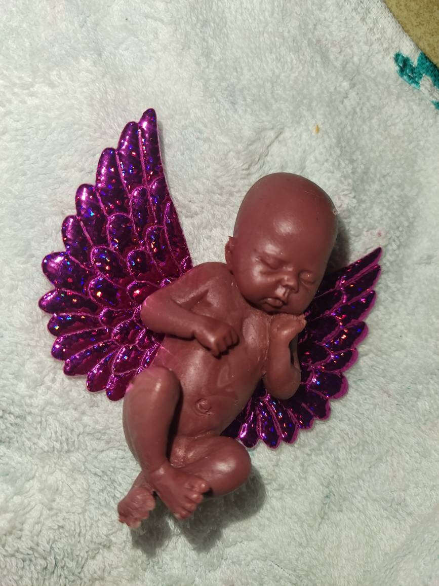 3" silicone baby preemie with wings