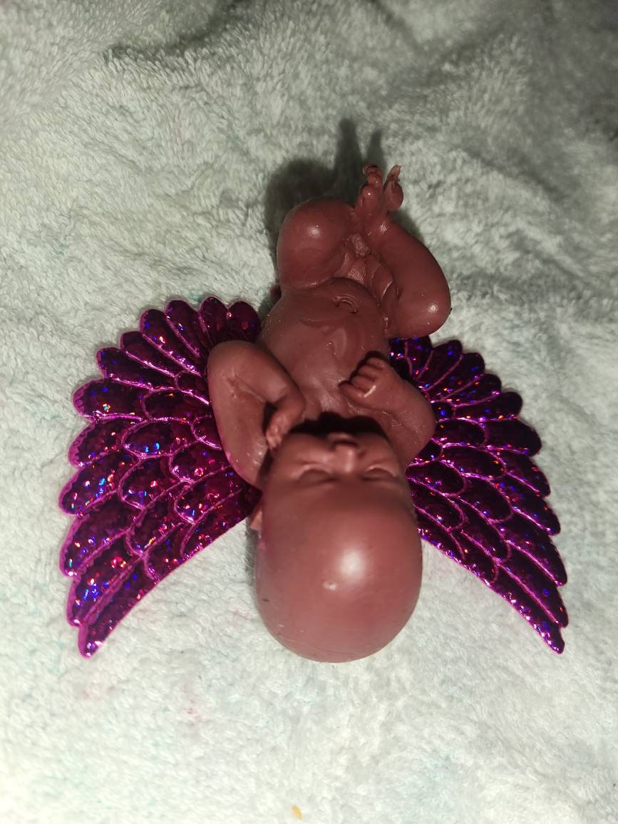 3" silicone baby preemie with wings
