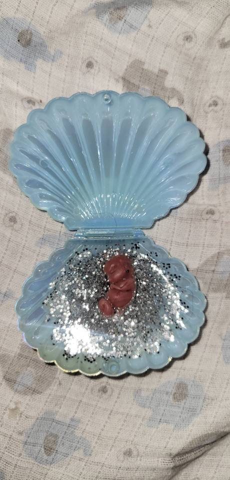 Memorial silicone baby in beautiful shell