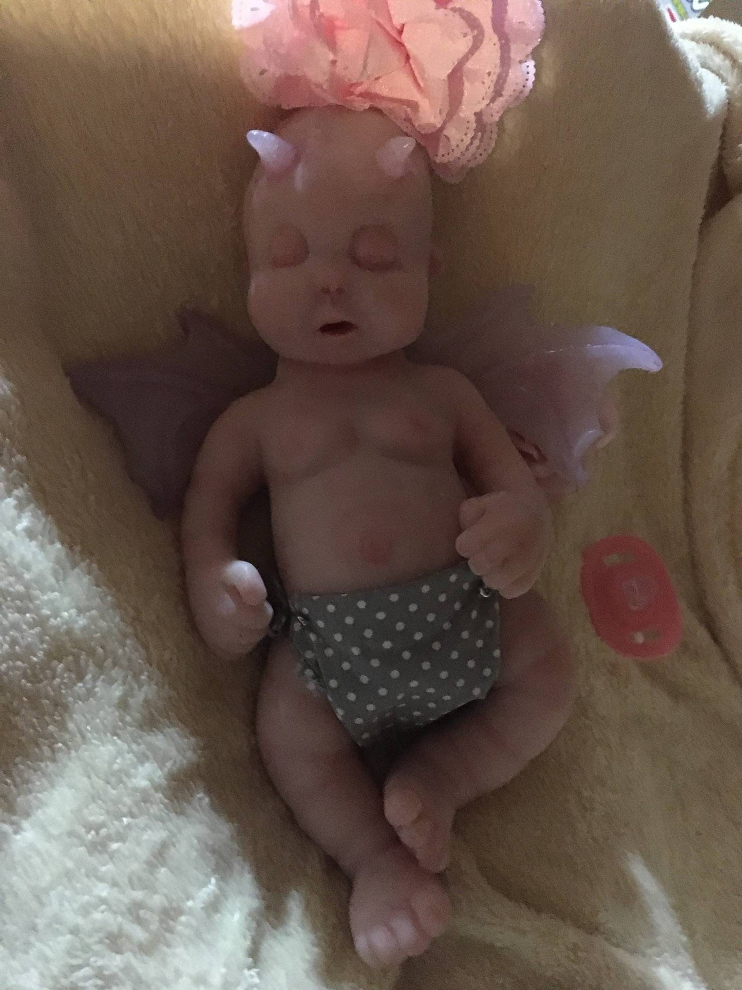 Full body silicone baby changaling 12" preemie cute