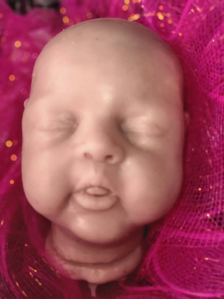 Silicone baby head irie for 20" cloth body by Chantel