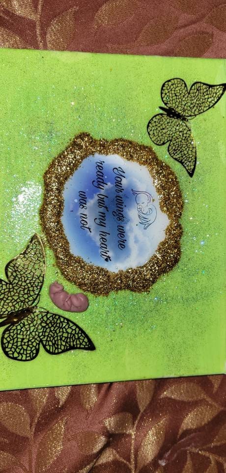 Ready to ship memorial fetus 10 week gestation wall art