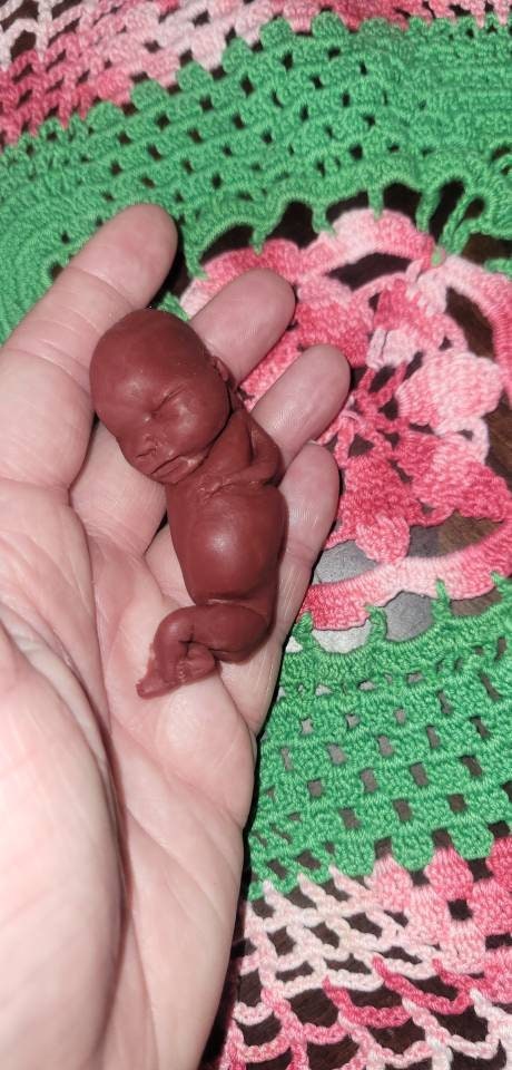 13 week gestational silicone memorial fetus RED