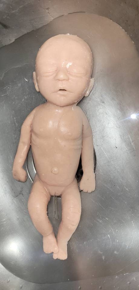 Full Body Silicone Baby Girl preemie 13" sleeping beautiful baby blank or painted Mia