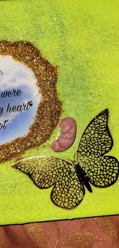 Ready to ship memorial fetus 10 week gestation wall art