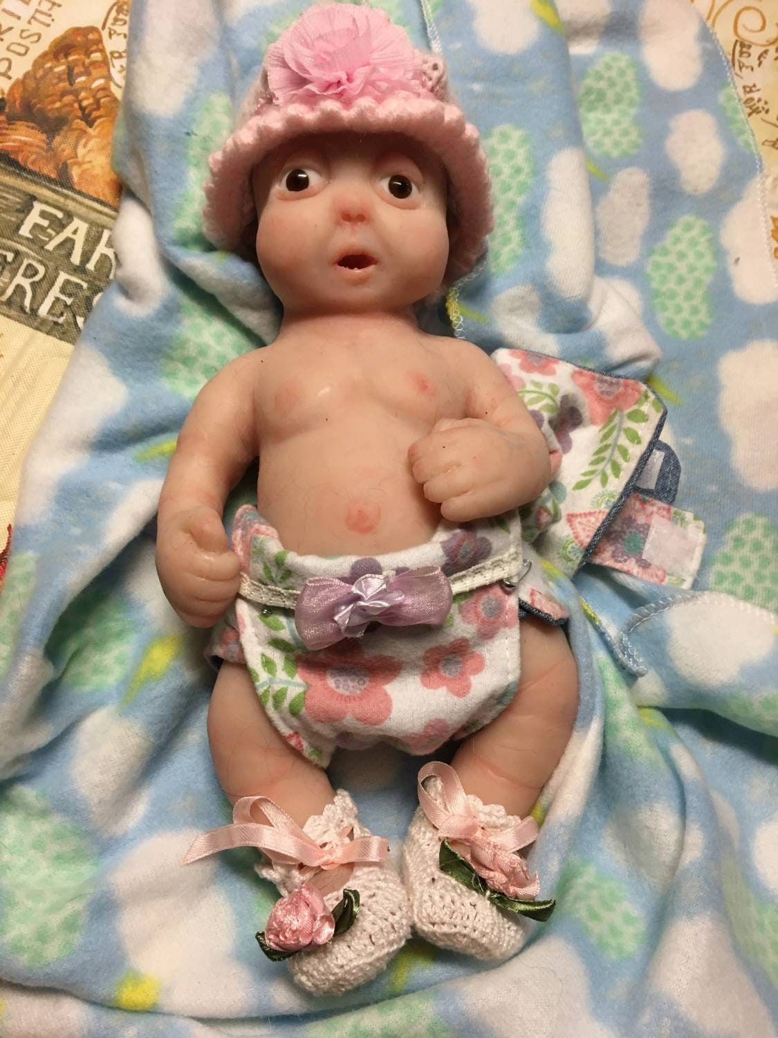 Changeling full body silicone elf baby 12" preemie