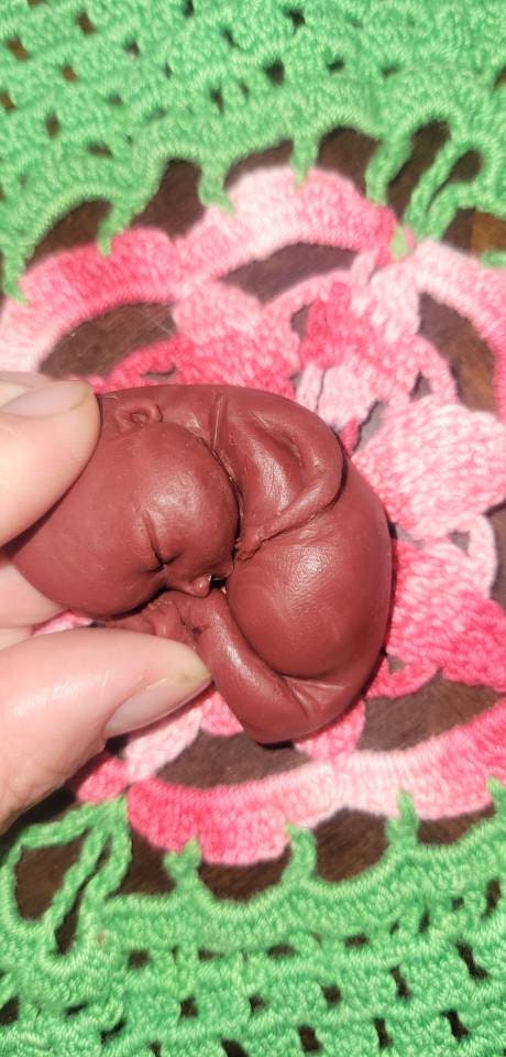 13 week gestational silicone memorial fetus RED