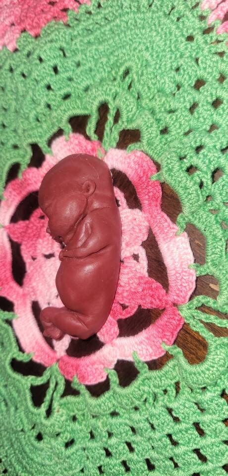 13 week gestational silicone memorial fetus RED