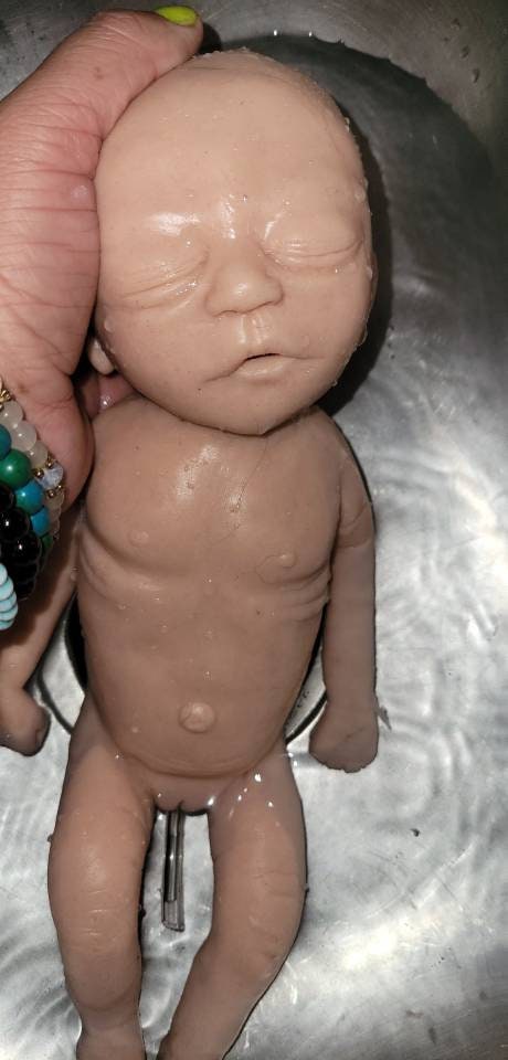 Full Body Silicone Baby Girl preemie 13" sleeping beautiful baby blank or painted Mia