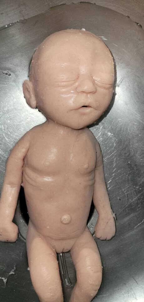 Full Body Silicone Baby Girl preemie 13" sleeping beautiful baby blank or painted Mia