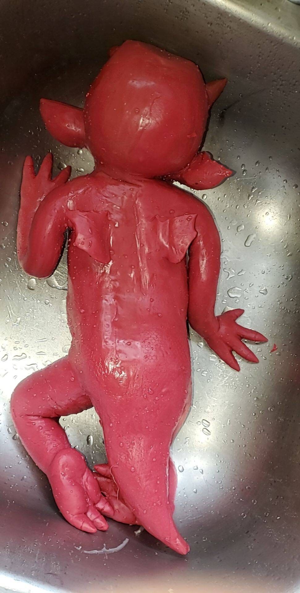Full body silicone baby dragon blank kit "saphire"