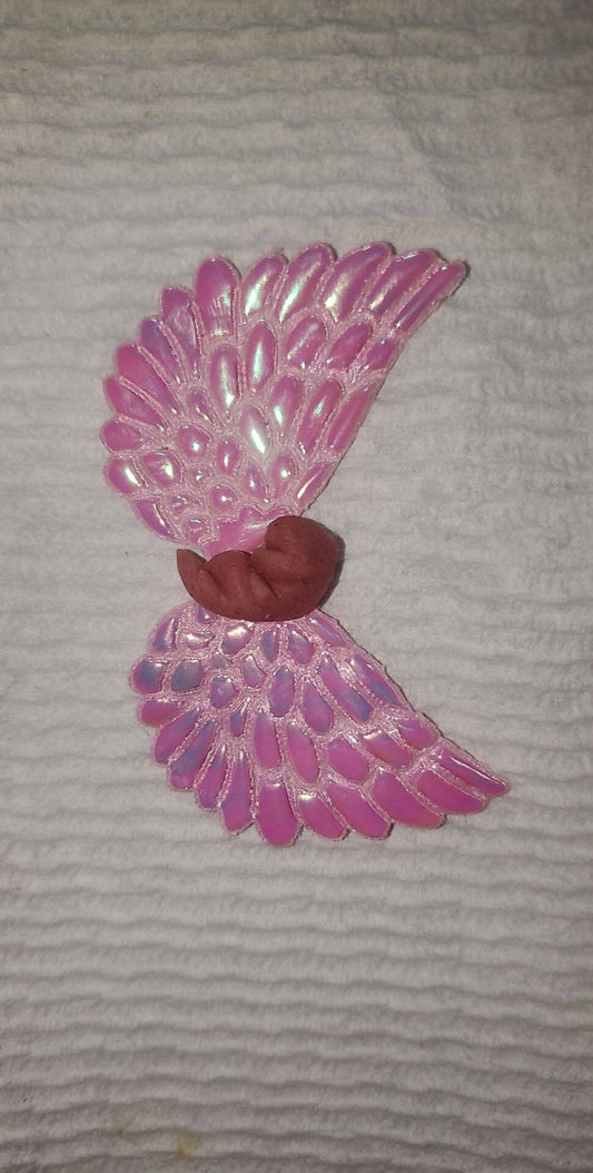 Memorial silicone fetus with angel wings gift