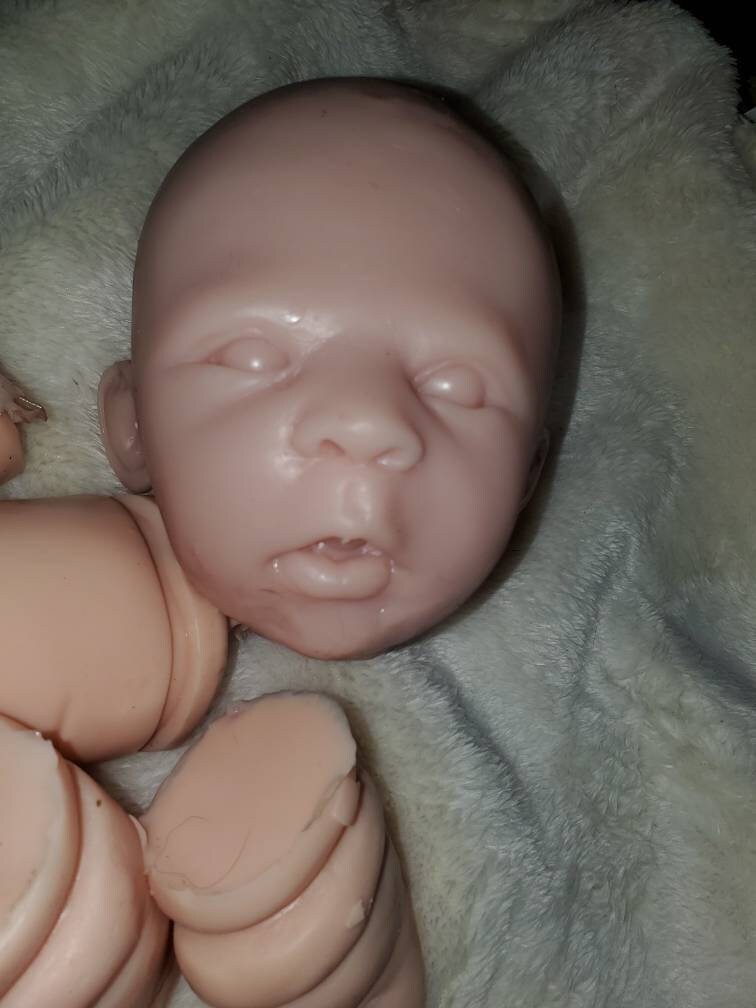 Full silicone baby limbs and head for cloth body unpainted