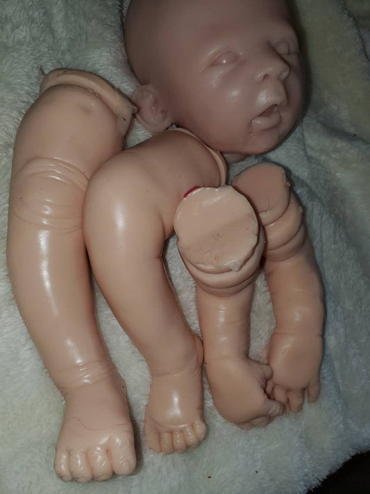 Full silicone baby limbs and head for cloth body unpainted