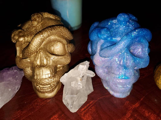 Gorgeous resin skull you choose color