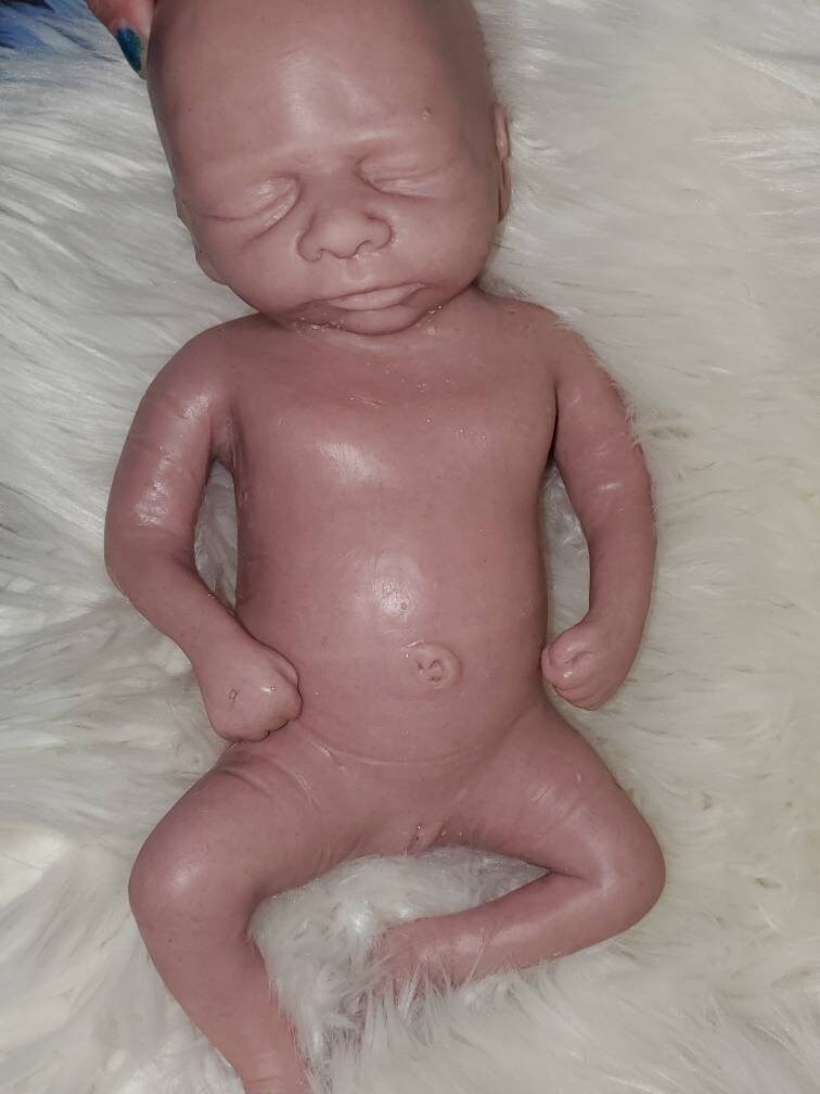 Full body silicone baby girl preemie 14" anabelle has gums