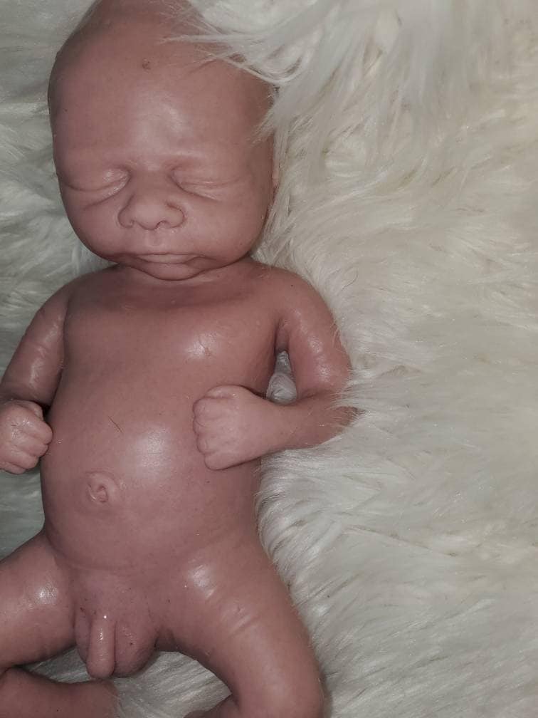 Full body silicone baby boy preemie 14" alden has gums