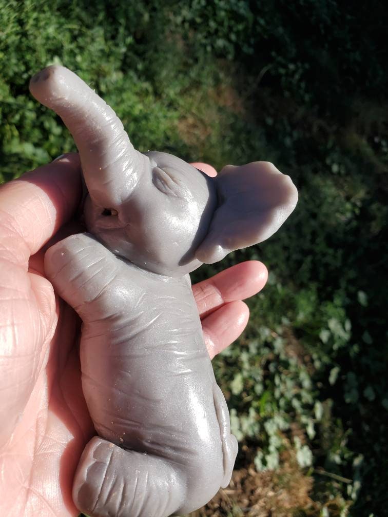 Silicone baby elephant 5"