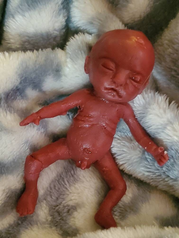 Full body silicone baby 4" memorial baby fetus born too soon