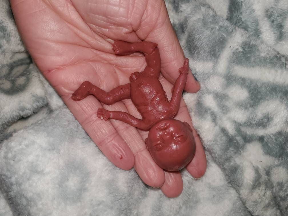 Full body silicone baby 4" memorial baby fetus born too soon