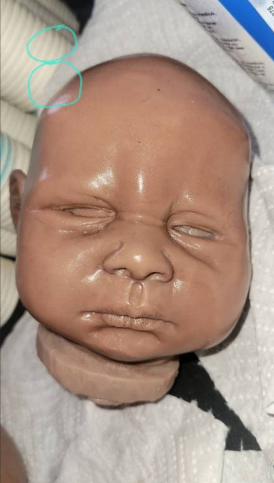5 silicone baby heads newborn