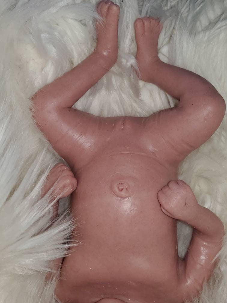 Full body silicone baby girl preemie 14" anabelle has gums