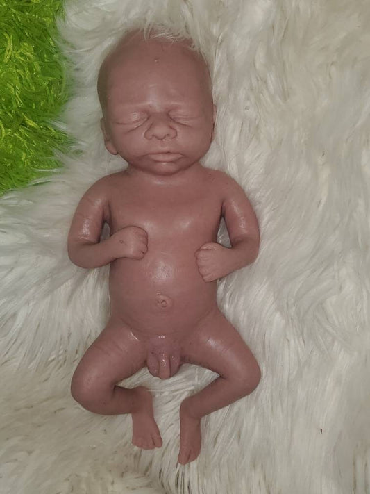 Full body silicone baby boy preemie 14" alden has gums